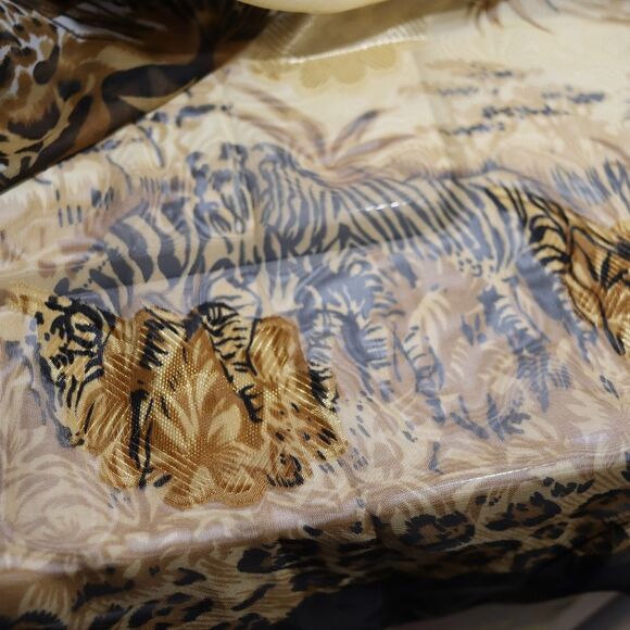 Boch Morac Tiger Sheer Animal Print Carol Baskin Tiger King Old Money Scarf - Picture 10 of 12